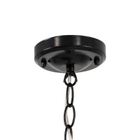 GLOBOSTAR® DARCY 00655 Vintage Κρεμαστό Φωτιστικό Οροφής με Ντουί 1 x E27 AC 220-240V IP20 - Μαύρο - Μ15.5 x Π15.5 x Υ32.5cm