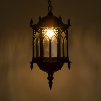 GLOBOSTAR® DARCY 00672 Vintage Κρεμαστό Φωτιστικό Οροφής με Ντουί 1 x E27 AC 220-240V IP20 - Μαύρο & Διάφανο - Μ35 x Π35 x Υ61cm
