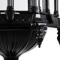 GLOBOSTAR® DARCY 00672 Vintage Κρεμαστό Φωτιστικό Οροφής με Ντουί 1 x E27 AC 220-240V IP20 - Μαύρο & Διάφανο - Μ35 x Π35 x Υ61cm