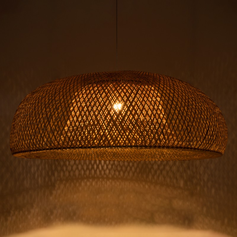 GLOBOSTAR® SAN TROPEZ 00673 Boho Κρεμαστό Φωτιστικό Οροφής με Ντουί 1 x E27 AC 220-240V IP20 - Μπεζ - Μ100 x Π100 x Y35cm