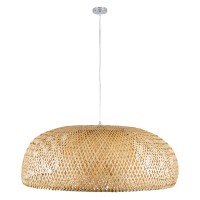 GLOBOSTAR® SAN TROPEZ 00673 Boho Κρεμαστό Φωτιστικό Οροφής με Ντουί 1 x E27 AC 220-240V IP20 - Μπεζ - Μ100 x Π100 x Y35cm