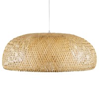 GLOBOSTAR® SAN TROPEZ 00673 Boho Κρεμαστό Φωτιστικό Οροφής με Ντουί 1 x E27 AC 220-240V IP20 - Μπεζ - Μ100 x Π100 x Y35cm