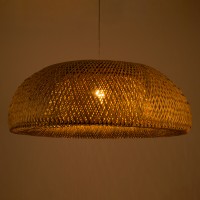 GLOBOSTAR® SAN TROPEZ 00674 Boho Κρεμαστό Φωτιστικό Οροφής με Ντουί 1 x E27 AC 220-240V IP20 - Μπεζ - Μ80 x Π80 x Y28cm