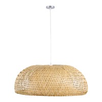 GLOBOSTAR® SAN TROPEZ 00674 Boho Κρεμαστό Φωτιστικό Οροφής με Ντουί 1 x E27 AC 220-240V IP20 - Μπεζ - Μ80 x Π80 x Y28cm
