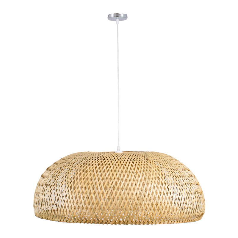 GLOBOSTAR® SAN TROPEZ 00674 Boho Κρεμαστό Φωτιστικό Οροφής με Ντουί 1 x E27 AC 220-240V IP20 - Μπεζ - Μ80 x Π80 x Y28cm