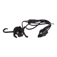GLOBOSTAR® MOUSE 00675 Vintage Επιτραπέζιο Φωτιστικό Πορτατίφ με Ντουί 1 x E12 AC 220-240V IP20 - Μαύρο - Μ13 x Π4 x Υ7cm