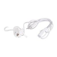 GLOBOSTAR® MOUSE 00676 Vintage Επιτραπέζιο Φωτιστικό Πορτατίφ με Ντουί 1 x E12 AC 220-240V IP20 - Λευκό - Μ13 x Π4 x Υ7cm