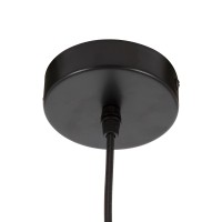 GLOBOSTAR® NEVIS 00681 Μοντέρνο Κρεμαστό Φωτιστικό Οροφής με Ντουί 1 x E27 AC 220-240V IP20 - Μαύρο & Μπεζ - Μ49 x Π49 x Υ34.5cm