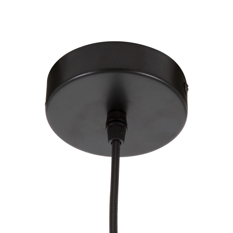 GLOBOSTAR® NEVIS 00681 Μοντέρνο Κρεμαστό Φωτιστικό Οροφής με Ντουί 1 x E27 AC 220-240V IP20 - Μαύρο & Μπεζ - Μ49 x Π49 x Υ34.5cm