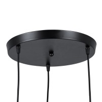 GLOBOSTAR® ELISE 00683 Μοντέρνο Κρεμαστό Φωτιστικό Οροφής με Ντουί 3 x E27 AC 220-240V IP20 - Μπεζ & Μαύρο - Μ55 x Π55 x Υ130cm