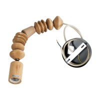 GLOBOSTAR® BEADS 00697 Vintage Κρεμαστό Φωτιστικό Οροφής με Ντουί 1 x E27 AC 220-240V IP20 - Μπεζ - Μ5 x Π5 x Υ33cm