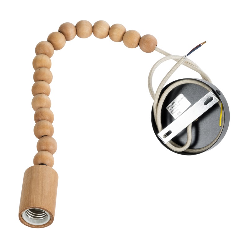 GLOBOSTAR® BEADS 00698 Vintage Κρεμαστό Φωτιστικό Οροφής με Ντουί 1 x E27 AC 220-240V IP20 - Μπεζ - Μ4 x Π4 x Υ47cm