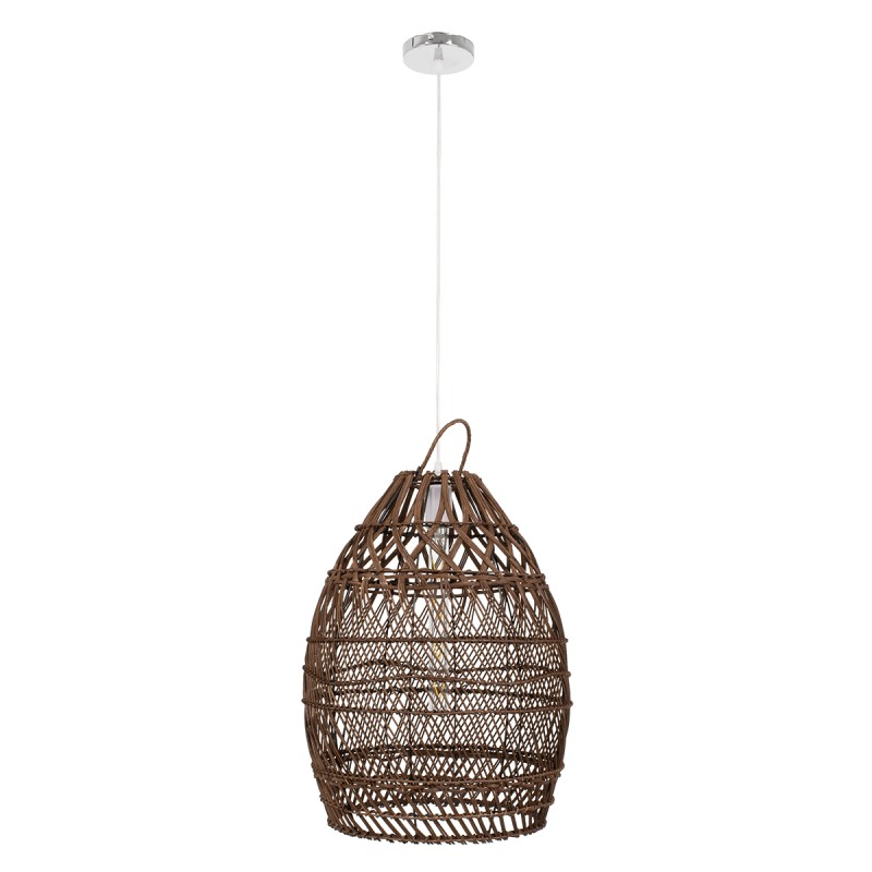 GLOBOSTAR® TAHITI 00711 Boho Κρεμαστό Φωτιστικό Οροφής με Ντουί 1 x E27 AC 220-240V IP20 - Καφέ - Μ38 x Π38 x Υ50cm