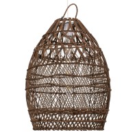 GLOBOSTAR® TAHITI 00711 Boho Κρεμαστό Φωτιστικό Οροφής με Ντουί 1 x E27 AC 220-240V IP20 - Καφέ - Μ38 x Π38 x Υ50cm