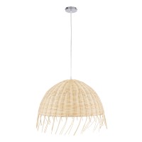 GLOBOSTAR® JAKARTA 00712 Boho Κρεμαστό Φωτιστικό Οροφής με Ντουί 1 x E27 AC 220-240V IP20 - Μπεζ - Μ50 x Π50 x Υ36cm