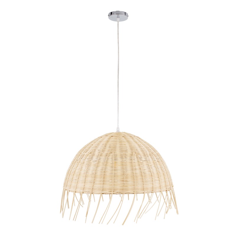 GLOBOSTAR® JAKARTA 00712 Boho Κρεμαστό Φωτιστικό Οροφής με Ντουί 1 x E27 AC 220-240V IP20 - Μπεζ - Μ50 x Π50 x Υ36cm