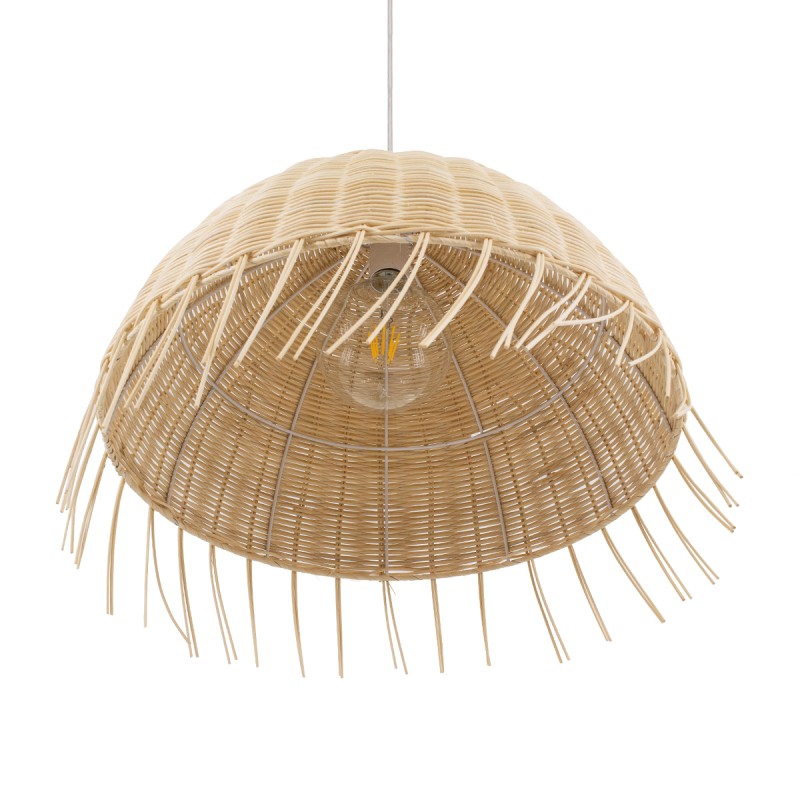 GLOBOSTAR® JAKARTA 00712 Boho Κρεμαστό Φωτιστικό Οροφής με Ντουί 1 x E27 AC 220-240V IP20 - Μπεζ - Μ50 x Π50 x Υ36cm