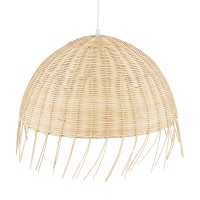 GLOBOSTAR® JAKARTA 00712 Boho Κρεμαστό Φωτιστικό Οροφής με Ντουί 1 x E27 AC 220-240V IP20 - Μπεζ - Μ50 x Π50 x Υ36cm