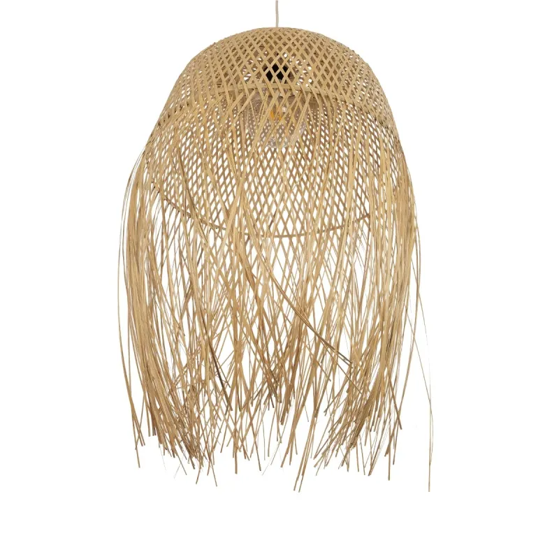 GLOBOSTAR® MANILA 00713 Boho Κρεμαστό Φωτιστικό Οροφής με Ντουί 1 x E27 AC 220-240V IP20 - Μπεζ - Μ50 x Π50 x Υ70cm