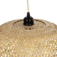 GLOBOSTAR® MANILA 00713 Boho Κρεμαστό Φωτιστικό Οροφής με Ντουί 1 x E27 AC 220-240V IP20 - Μπεζ - Μ50 x Π50 x Υ70cm