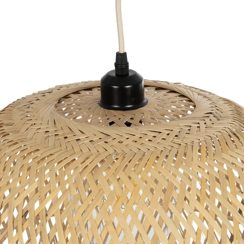 GLOBOSTAR® MANILA 00713 Boho Κρεμαστό Φωτιστικό Οροφής με Ντουί 1 x E27 AC 220-240V IP20 - Μπεζ - Μ50 x Π50 x Υ70cm