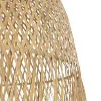 GLOBOSTAR® MANILA 00713 Boho Κρεμαστό Φωτιστικό Οροφής με Ντουί 1 x E27 AC 220-240V IP20 - Μπεζ - Μ50 x Π50 x Υ70cm