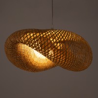 GLOBOSTAR® MEXICO 00719 Boho Κρεμαστό Φωτιστικό Οροφής με Ντουί 1 x E27 AC 220-240V IP20 - Μπεζ - Μ65 x Π46 x Υ30cm