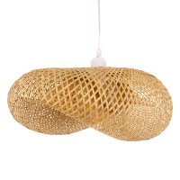 GLOBOSTAR® MEXICO 00719 Boho Κρεμαστό Φωτιστικό Οροφής με Ντουί 1 x E27 AC 220-240V IP20 - Μπεζ - Μ65 x Π46 x Υ30cm