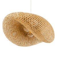 GLOBOSTAR® MEXICO 00719 Boho Κρεμαστό Φωτιστικό Οροφής με Ντουί 1 x E27 AC 220-240V IP20 - Μπεζ - Μ65 x Π46 x Υ30cm