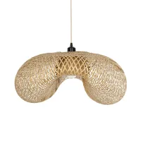 GLOBOSTAR® MEXICO 00720 Boho Κρεμαστό Φωτιστικό Οροφής με Ντουί 1 x E27 AC 220-240V IP20 - Μπεζ - Μ85 x Π55 x Υ36cm