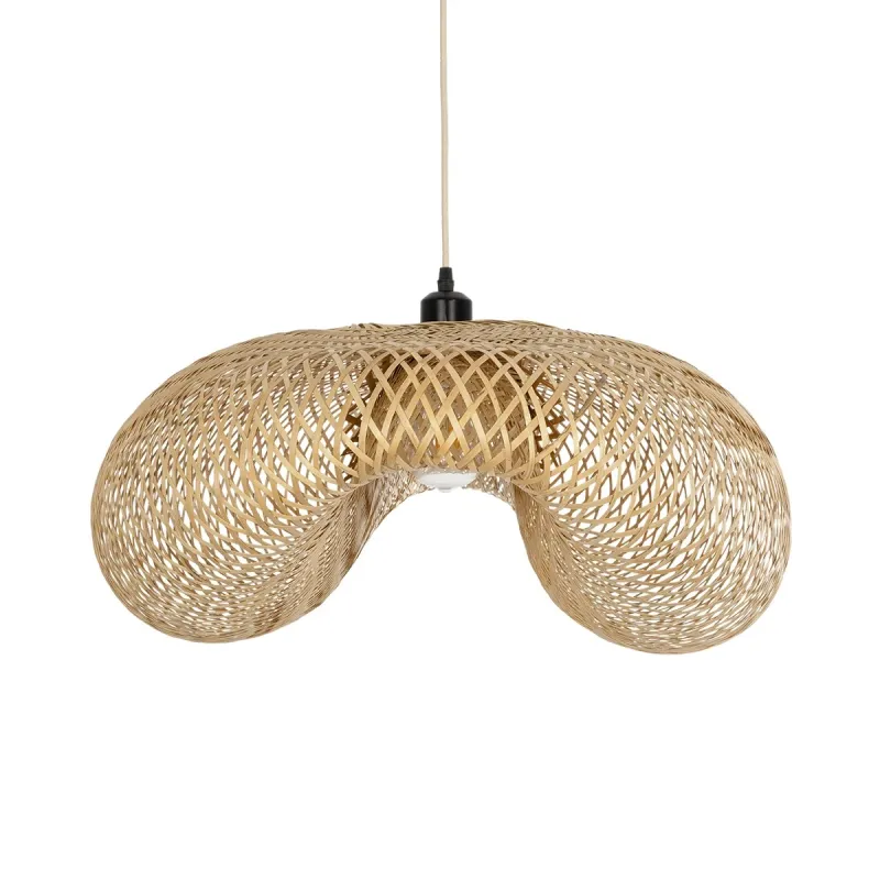GLOBOSTAR® MEXICO 00720 Boho Κρεμαστό Φωτιστικό Οροφής με Ντουί 1 x E27 AC 220-240V IP20 - Μπεζ - Μ85 x Π55 x Υ36cm