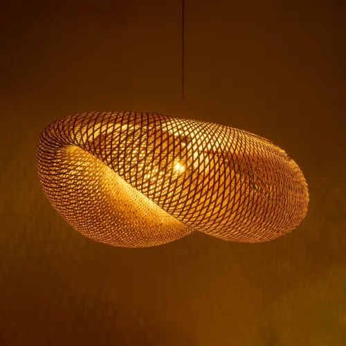 GLOBOSTAR® MEXICO 00721 Boho Κρεμαστό Φωτιστικό Οροφής με Ντουί 1 x E27 AC 220-240V IP20 - Μπεζ - Μ100 x Π80 x Υ35cm