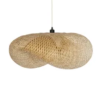 GLOBOSTAR® MEXICO 00721 Boho Κρεμαστό Φωτιστικό Οροφής με Ντουί 1 x E27 AC 220-240V IP20 - Μπεζ - Μ100 x Π80 x Υ35cm