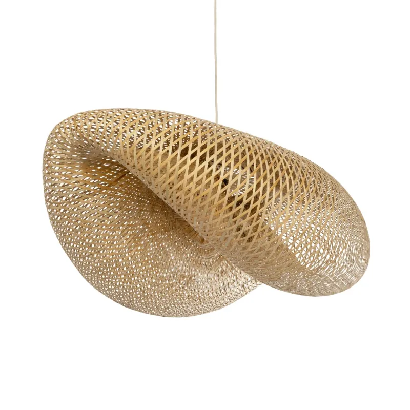 GLOBOSTAR® MEXICO 00721 Boho Κρεμαστό Φωτιστικό Οροφής με Ντουί 1 x E27 AC 220-240V IP20 - Μπεζ - Μ100 x Π80 x Υ35cm