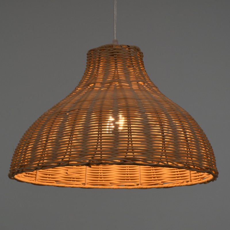 GLOBOSTAR® MAYOTTE 00724 Boho Κρεμαστό Φωτιστικό Οροφής με Ντουί 1 x E27 AC 220-240V IP20 - Μπεζ - Μ40 x Π40 x Υ28cm