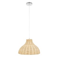GLOBOSTAR® MAYOTTE 00724 Boho Κρεμαστό Φωτιστικό Οροφής με Ντουί 1 x E27 AC 220-240V IP20 - Μπεζ - Μ40 x Π40 x Υ28cm