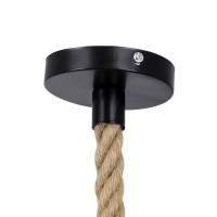 GLOBOSTAR® SIMON 00727 Boho Κρεμαστό Φωτιστικό Οροφής με Ντουί 1 x E27 AC 220-240V IP20 - Μπεζ & Μπλε - Μ50 x Π50 x Y47cm