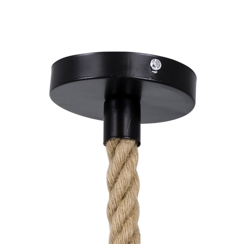 GLOBOSTAR® SIMON 00727 Boho Κρεμαστό Φωτιστικό Οροφής με Ντουί 1 x E27 AC 220-240V IP20 - Μπεζ & Μπλε - Μ50 x Π50 x Y47cm