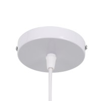 GLOBOSTAR® SANTOR 00728 Boho Κρεμαστό Φωτιστικό Οροφής με Ντουί 1 x E27 AC 220-240V IP20 - Λευκό & Μπλε - Μ30 x Π30 x Υ30cm