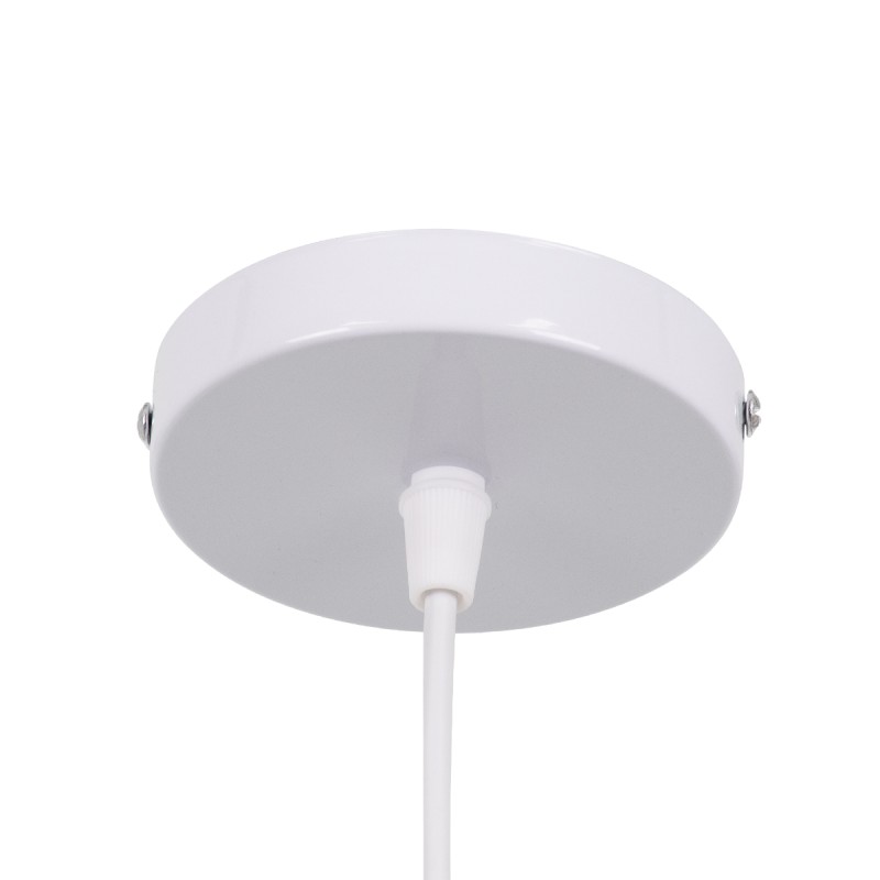 GLOBOSTAR® SANTOR 00729 Boho Κρεμαστό Φωτιστικό Οροφής με Ντουί 1 x E27 AC 220-240V IP20 - Λευκό & Μπλε - Μ50 x Π50 x Y50cm