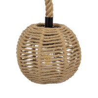 GLOBOSTAR® MANDALA 00730 Boho Κρεμαστό Φωτιστικό Οροφής με Ντουί 1 x E27 AC 220-240V IP20 - Μπεζ - Μ20 x Π20 x Υ20cm