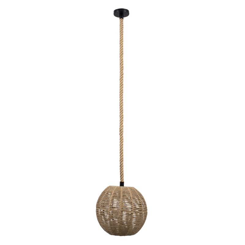 GLOBOSTAR® MANDALA 00731 Boho Κρεμαστό Φωτιστικό Οροφής με Ντουί 1 x E27 AC 220-240V IP20 - Μπεζ - Μ30 x Π30 x Y30cm