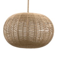 GLOBOSTAR® MANDALA 00732 Boho Κρεμαστό Φωτιστικό Οροφής με Ντουί 1 x E27 AC 220-240V IP20 - Μπεζ - Μ80 x Π80 x Υ60cm