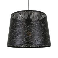 GLOBOSTAR® SPARKLE 00733 Μοντέρνο Κρεμαστό Φωτιστικό Οροφής με Ντουί 1 x E27 AC 220-240V IP20 - Μαύρο - Μ35 x Π35 x Υ26cm