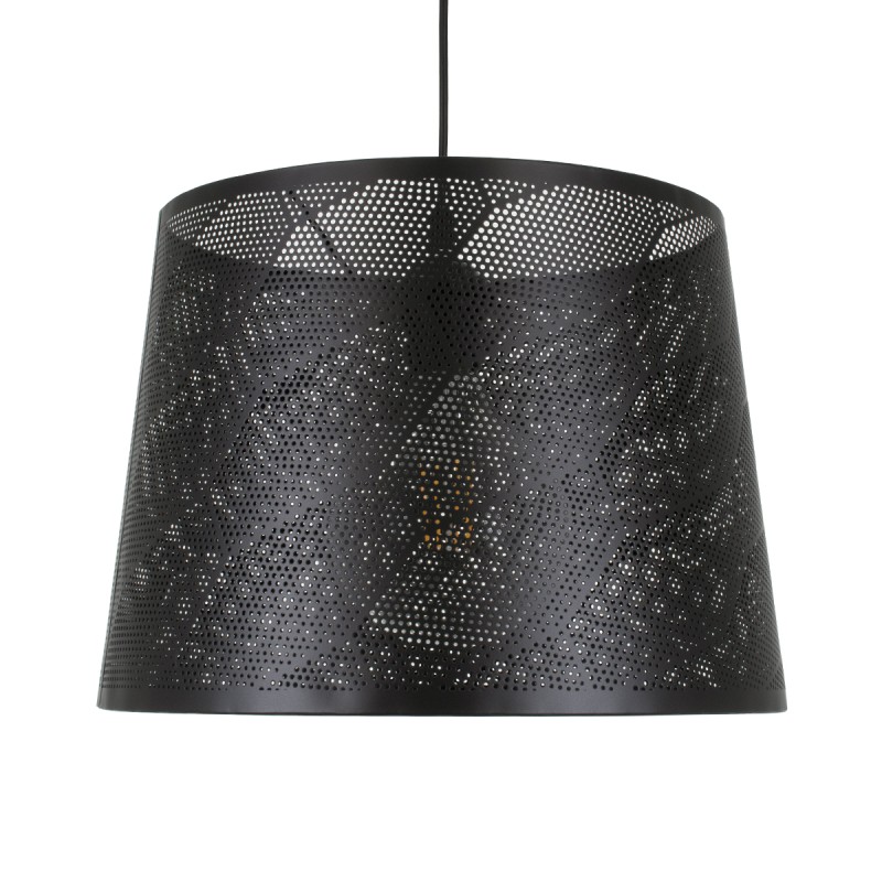 GLOBOSTAR® SPARKLE 00733 Μοντέρνο Κρεμαστό Φωτιστικό Οροφής με Ντουί 1 x E27 AC 220-240V IP20 - Μαύρο - Μ35 x Π35 x Υ26cm