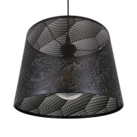 GLOBOSTAR® SPARKLE 00733 Μοντέρνο Κρεμαστό Φωτιστικό Οροφής με Ντουί 1 x E27 AC 220-240V IP20 - Μαύρο - Μ35 x Π35 x Υ26cm