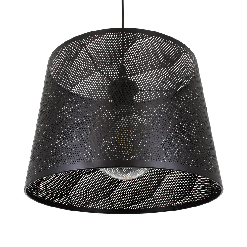 GLOBOSTAR® SPARKLE 00733 Μοντέρνο Κρεμαστό Φωτιστικό Οροφής με Ντουί 1 x E27 AC 220-240V IP20 - Μαύρο - Μ35 x Π35 x Υ26cm