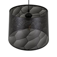 GLOBOSTAR® SPARKLE 00733 Μοντέρνο Κρεμαστό Φωτιστικό Οροφής με Ντουί 1 x E27 AC 220-240V IP20 - Μαύρο - Μ35 x Π35 x Υ26cm