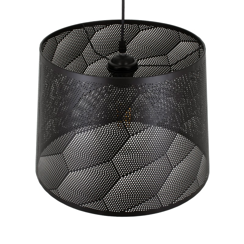 GLOBOSTAR® SPARKLE 00733 Μοντέρνο Κρεμαστό Φωτιστικό Οροφής με Ντουί 1 x E27 AC 220-240V IP20 - Μαύρο - Μ35 x Π35 x Υ26cm