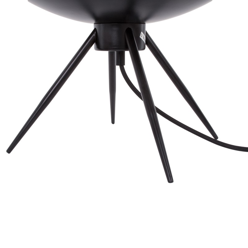 GLOBOSTAR® JAVAN 00737 Μοντέρνο Επιτραπέζιο Φωτιστικό Πορτατίφ με Ντουί 1 x E27 AC 220-240V IP20 - Μελί & Μαύρο - Μ30 x Π30 x Y19cm